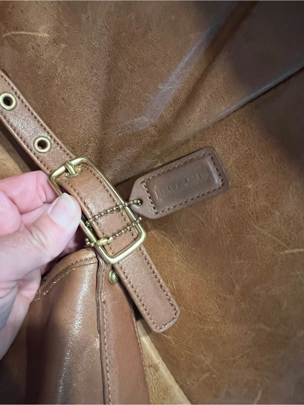 Coach 9213 Legacy East Medium Hobo in Saddle Made in the United States